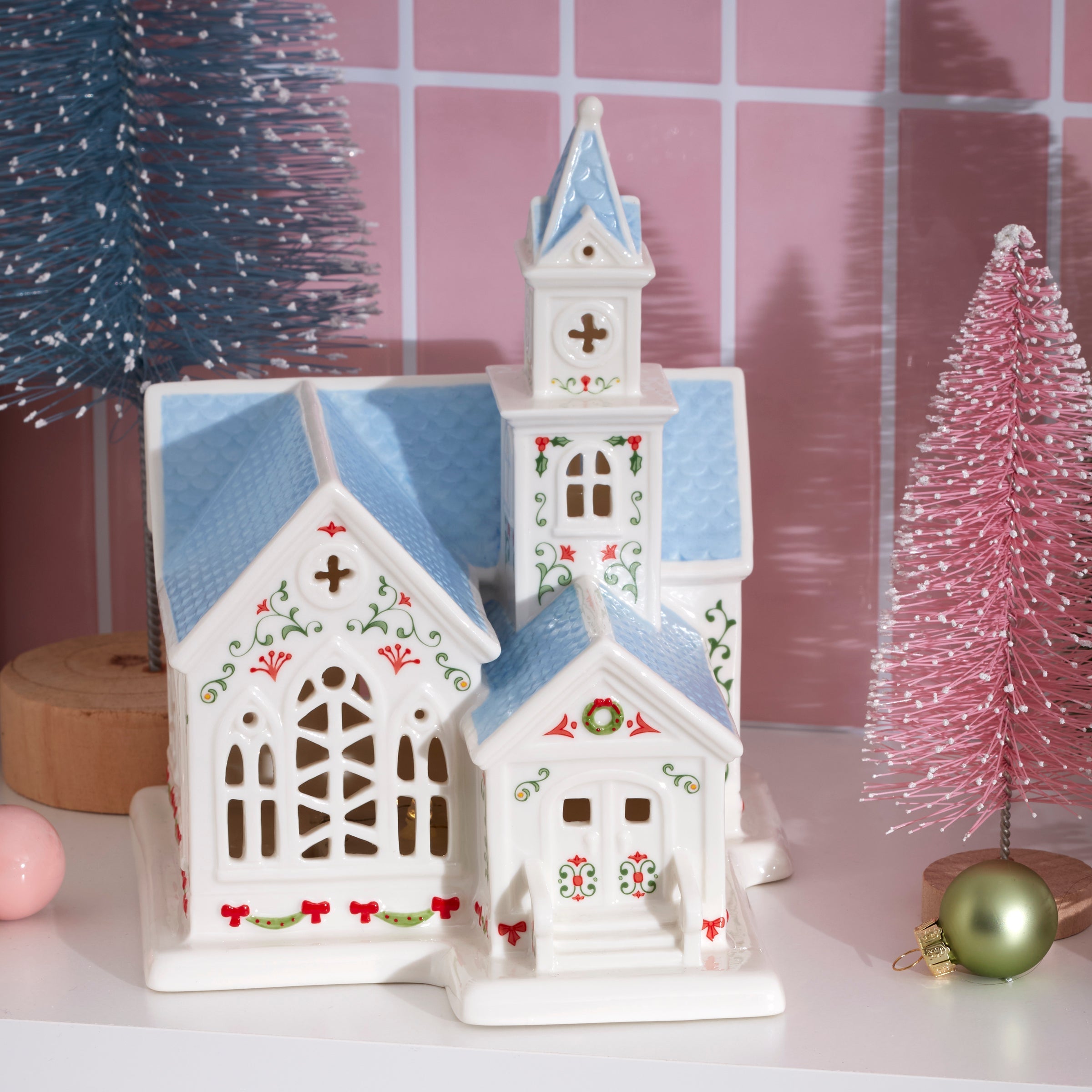 Lenox Village Christmas Lit Church Figurine