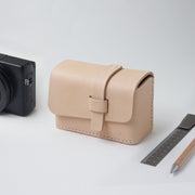 Fully handmade leather camera case