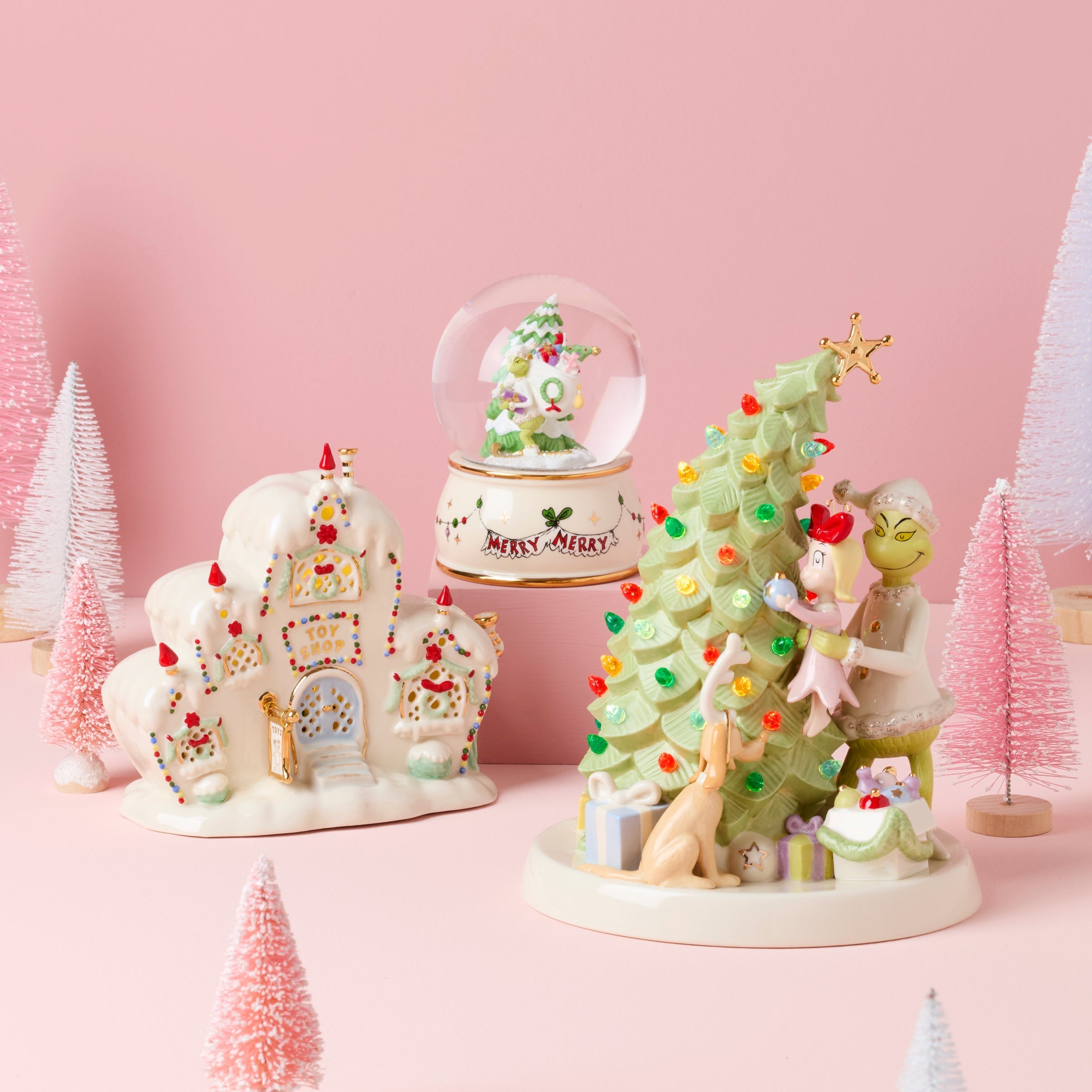 Merry Grinchmas Tree Lit Figurine