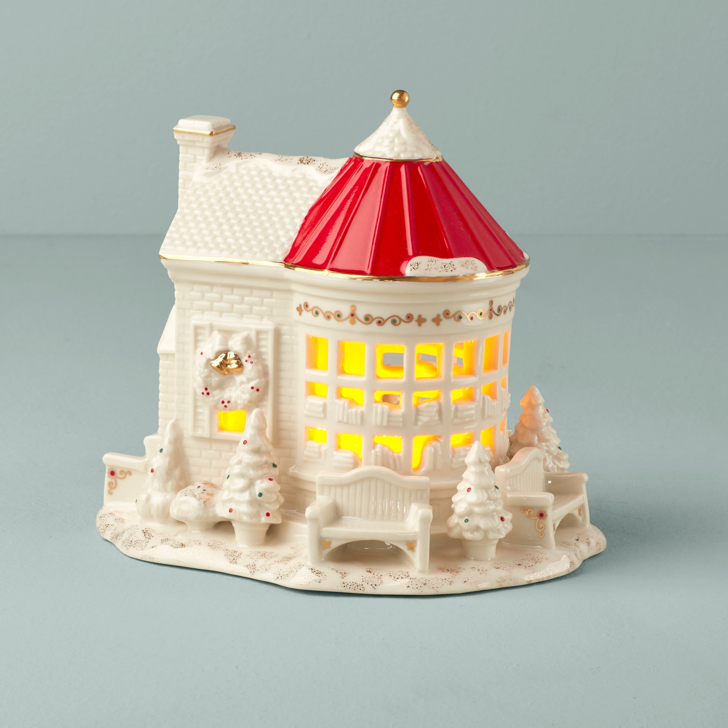 Mistletoe Park Book Store Figurine