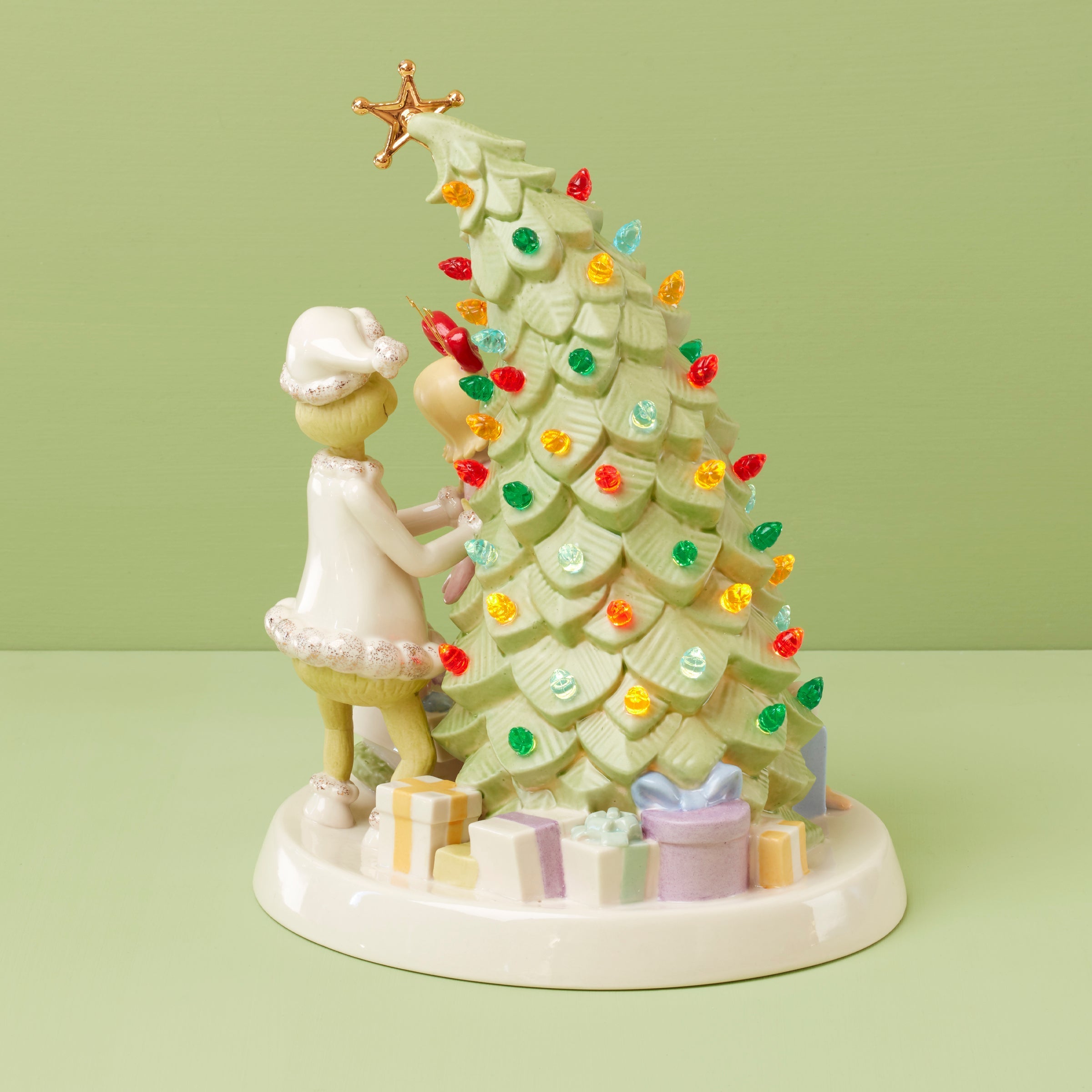 Merry Grinchmas Tree Lit Figurine