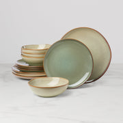 Organic Shades Sage 12-Piece Dinnerware Set