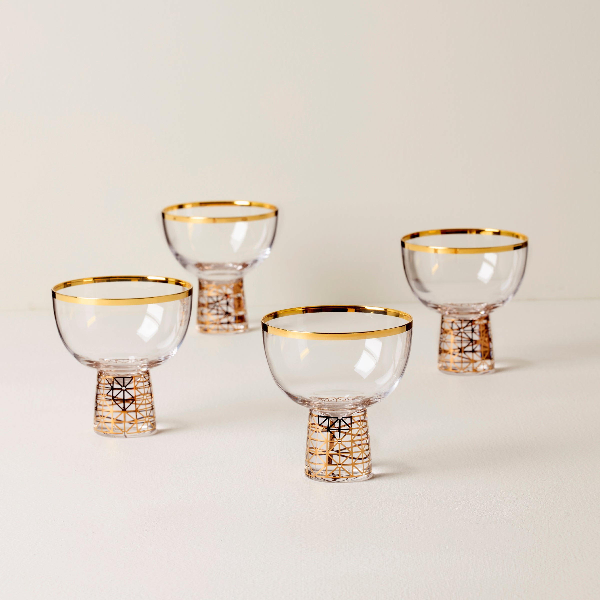 Tuscany Classics Gold Frost Coupe Glasses - Set Of 4