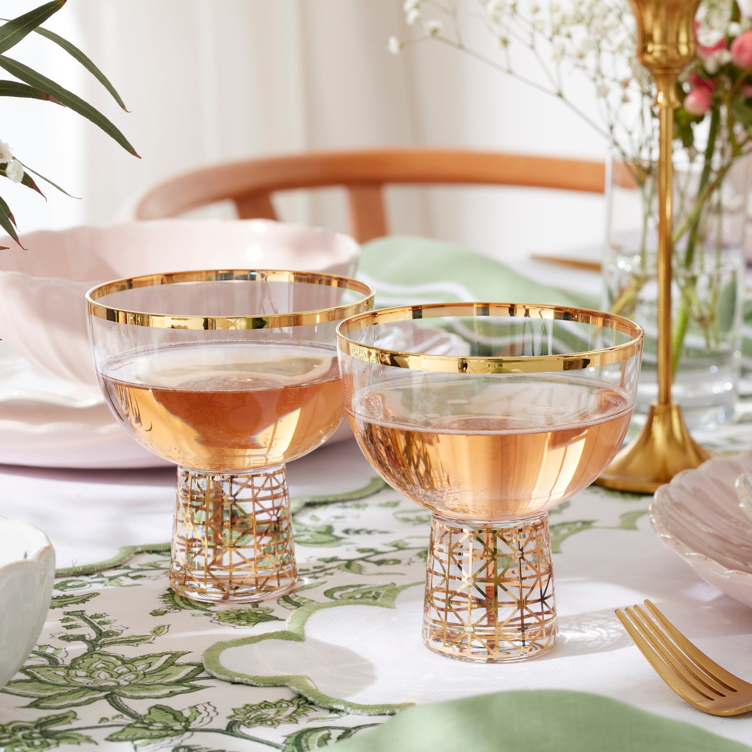 Tuscany Classics Gold Frost Coupe Glasses - Set Of 4