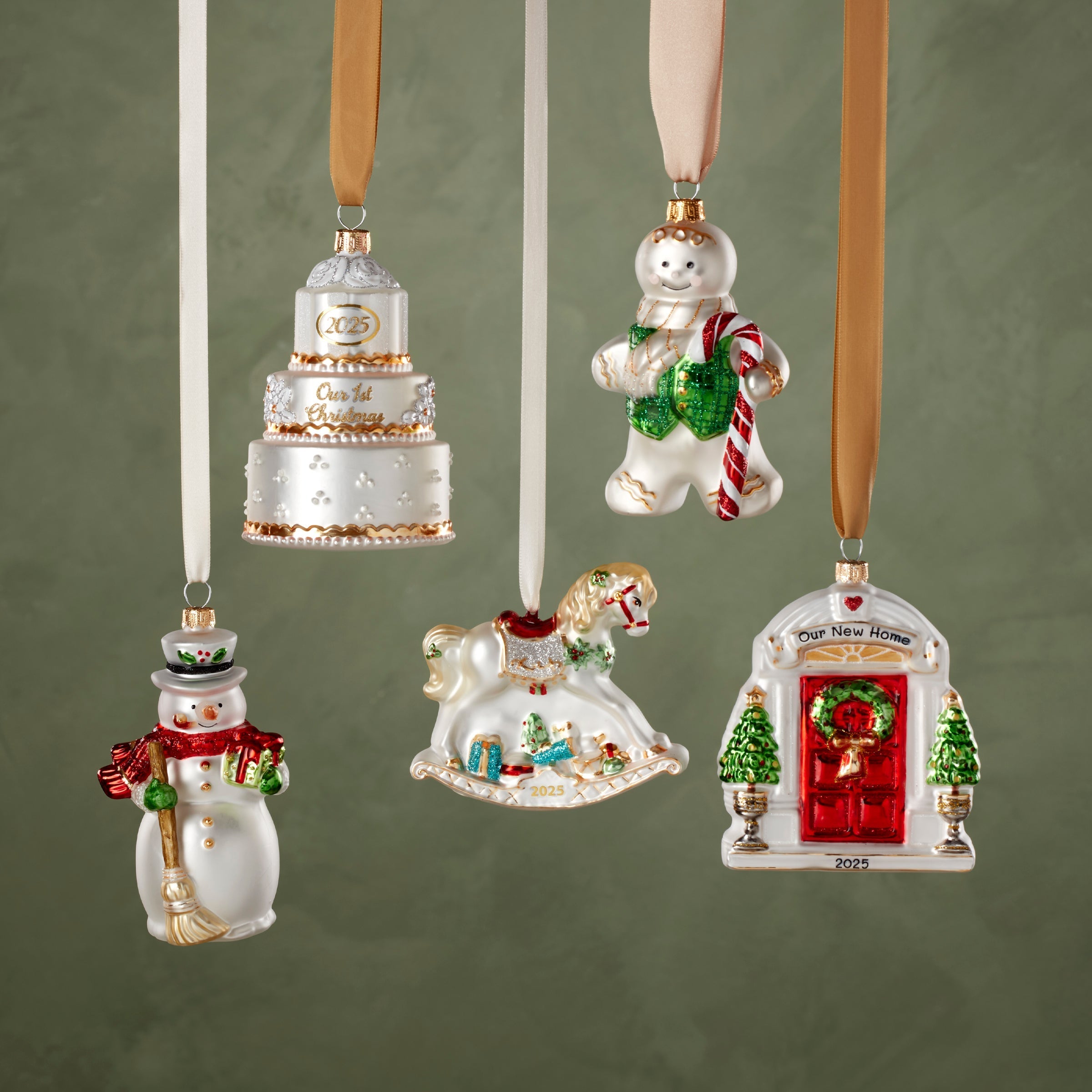 2025 Retro Blown Glass Our 1st Christmas Ornament