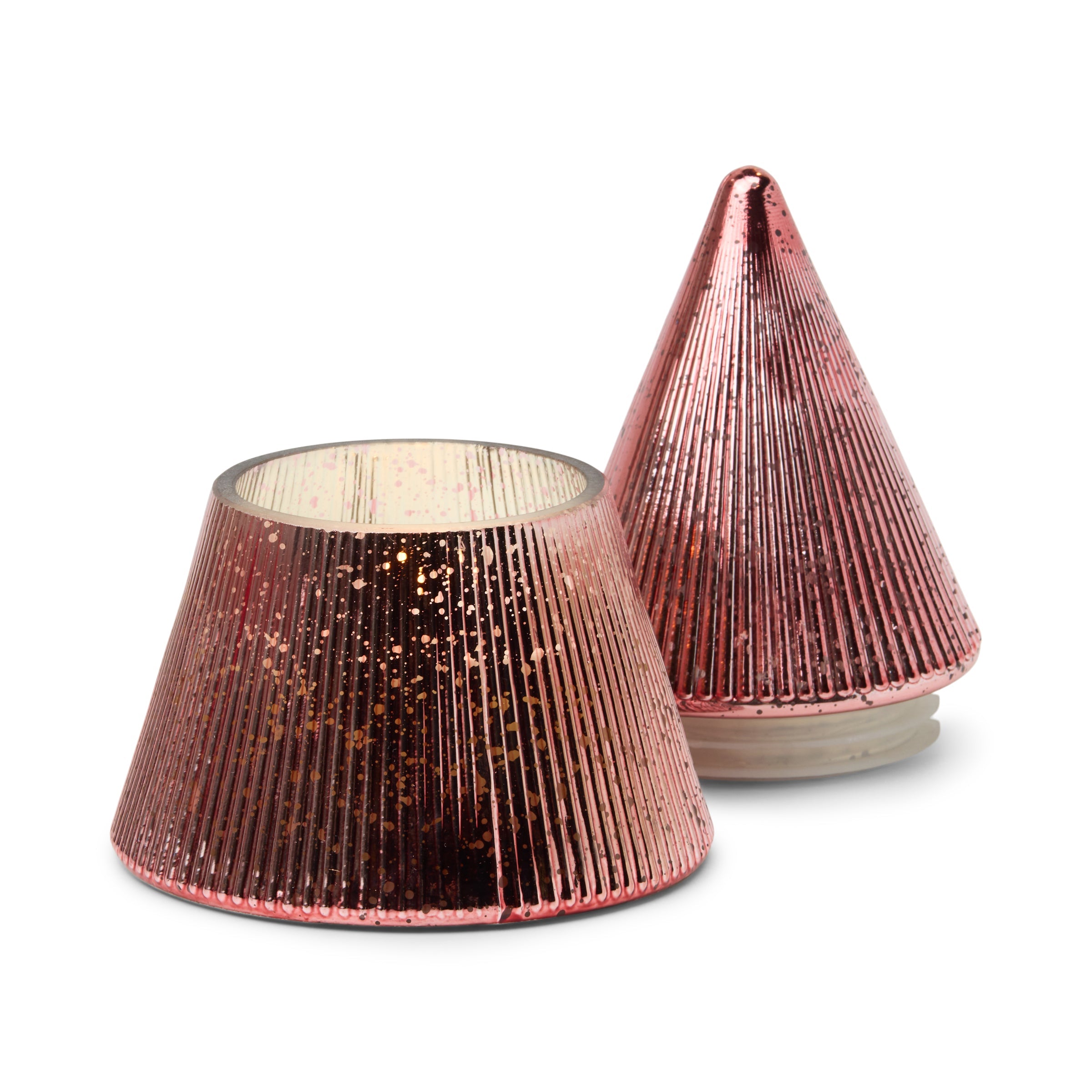 Pink Mercury Glass 7-oz Soy Wax Tree Candle, Pink Peppermint