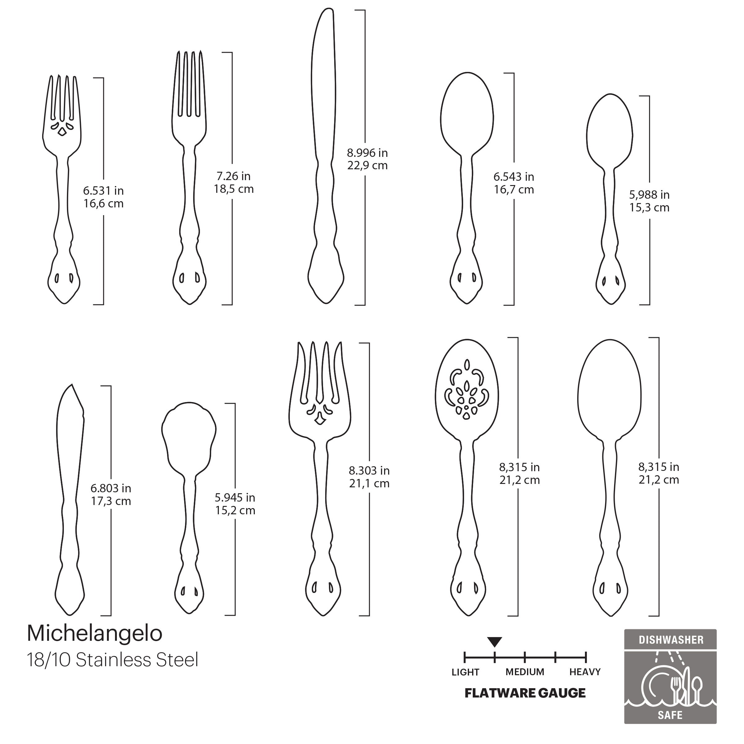 Michelangelo 45 Piece Flatware Set