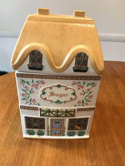 LENOX Spice Village CantERBURY CrossING CaniSTER SUGAR VTG 1995 Fine Porcelain