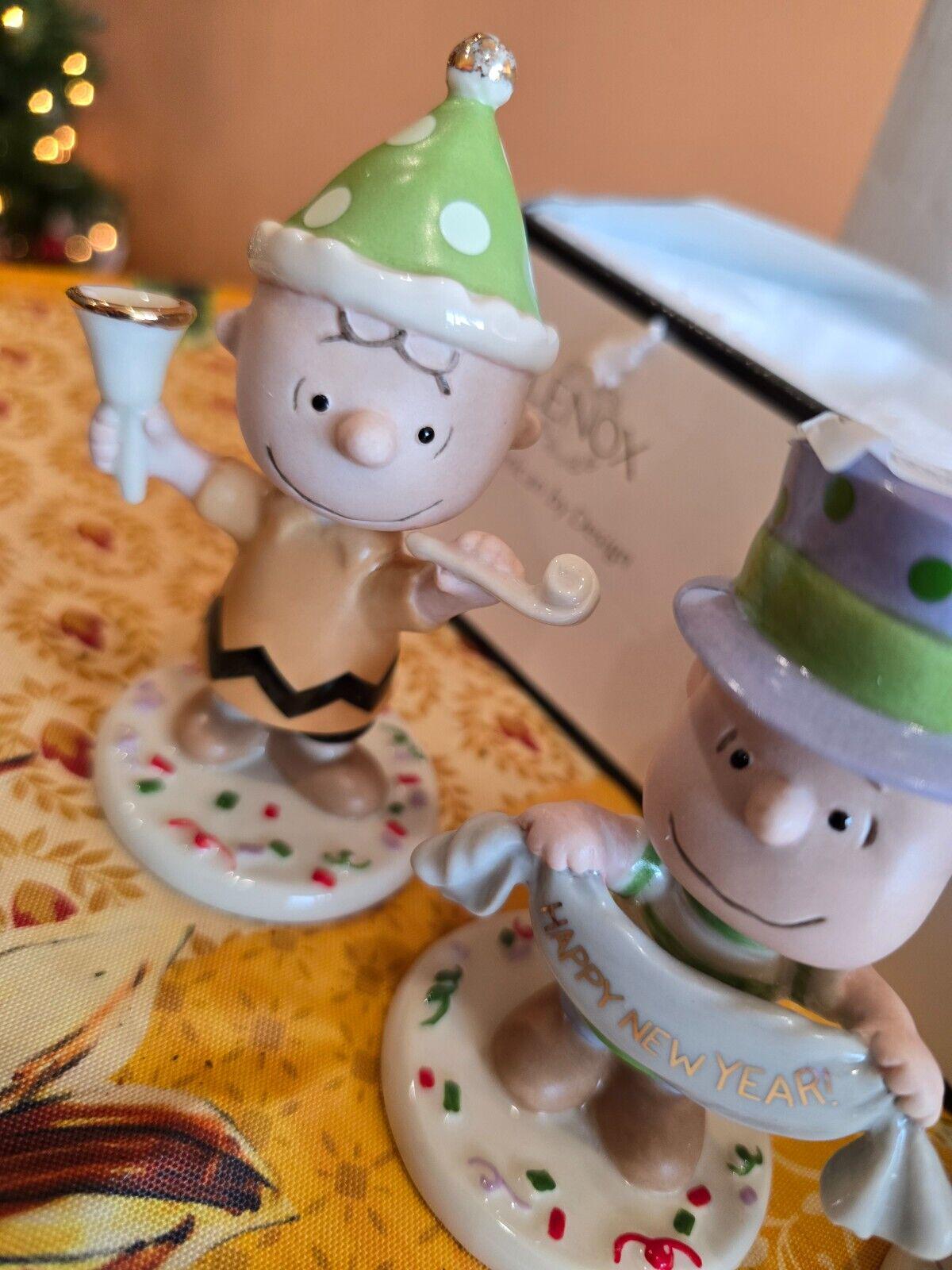 NEW In Box Lenox Peanuts Happy New Year Figurines Party 5 PC