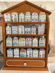 Vintage 1989 Lenox Spice Village Complete Set Of 24 Handcrafted Fine Porcelain