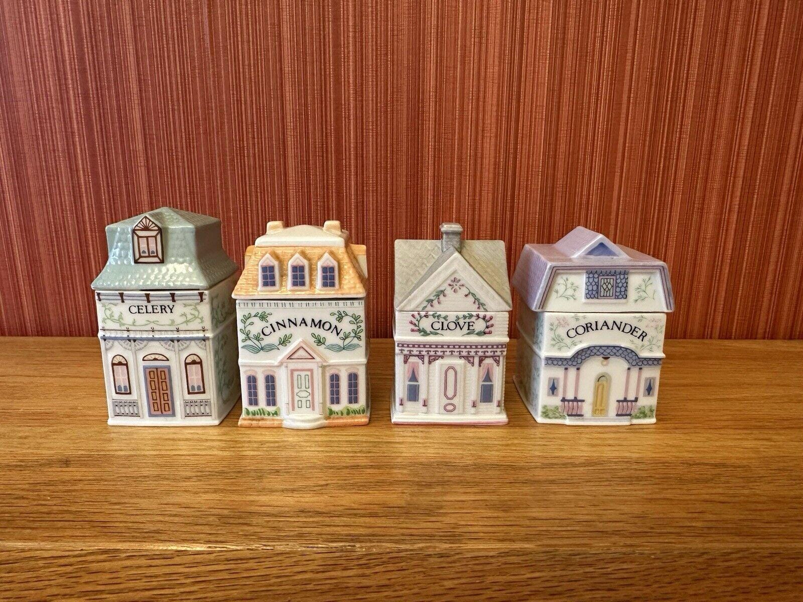 Lennox spice Village Complete set Of 24 Handcrafted Fine Porcelain 1989 Taiwan