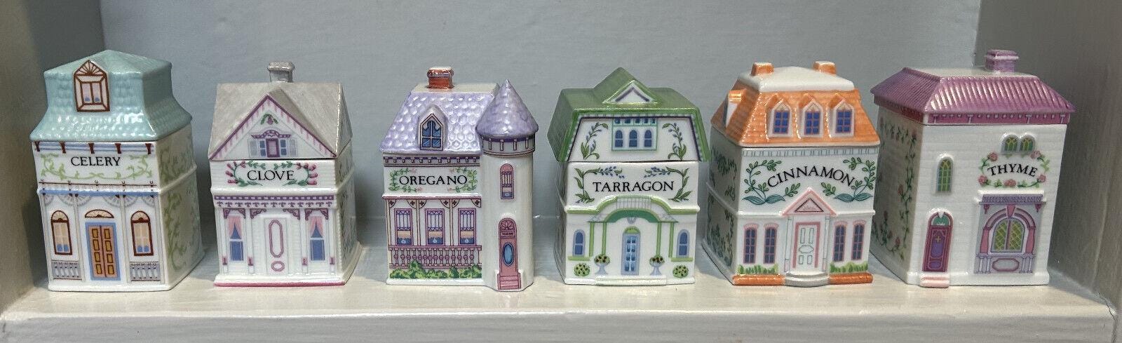 1989 Lenox Spice Village Full Set Of 24 Vintage Great Condition No Rack