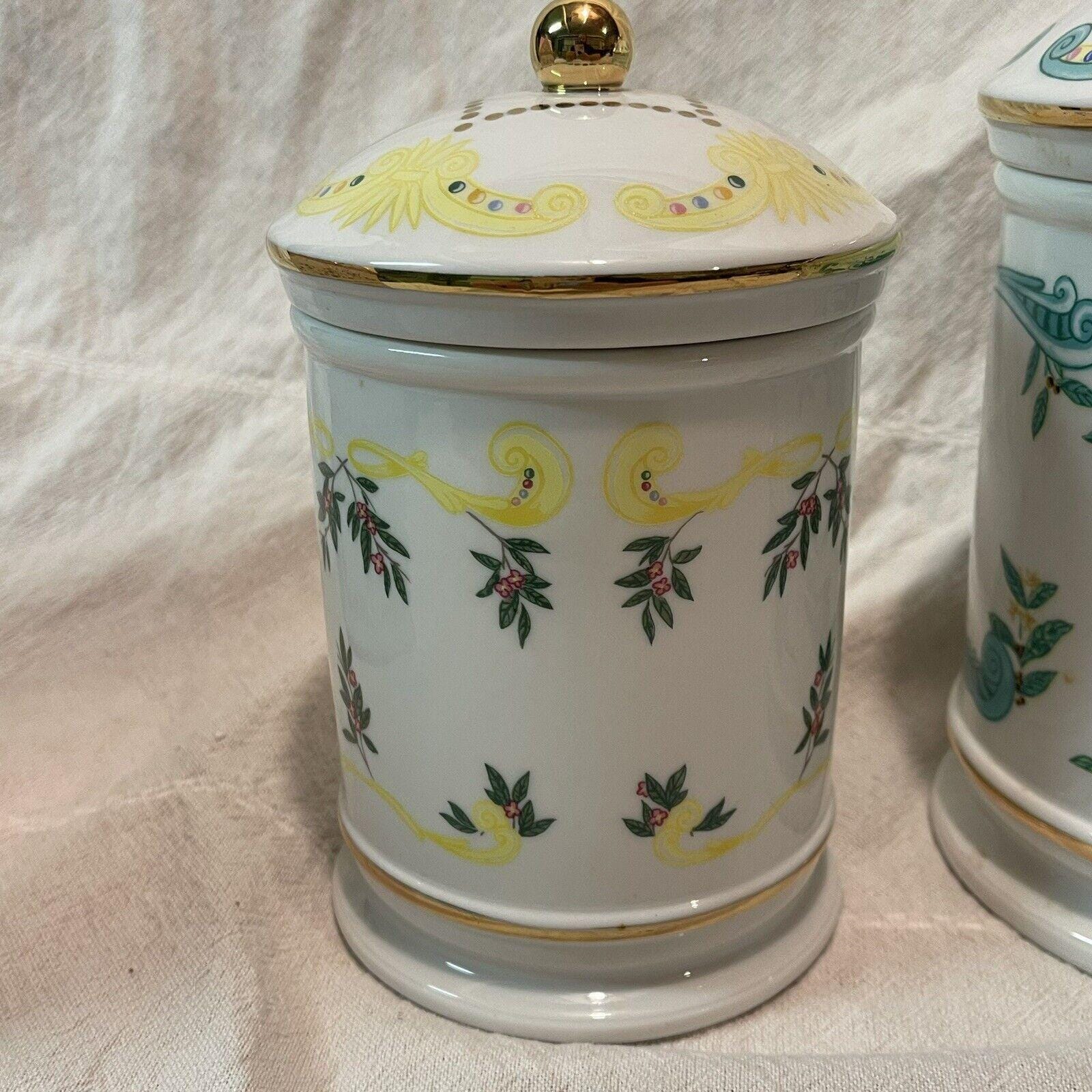 LENOX The Carousel Canister Set of 4 Flour Sugar Coffee Tea Vintage 1995