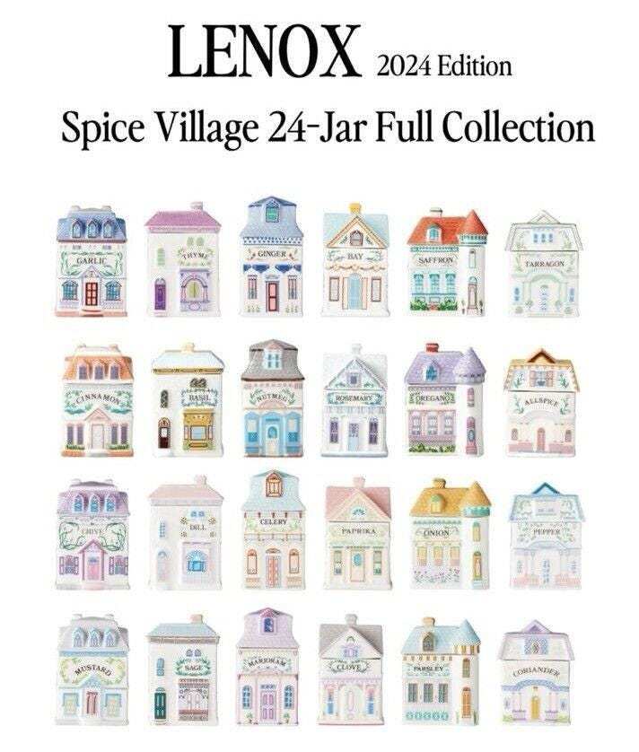 2024 Lenox Spice Village 24 Piece Jar Collection Complete Set IN Hand SHIPS ASAP