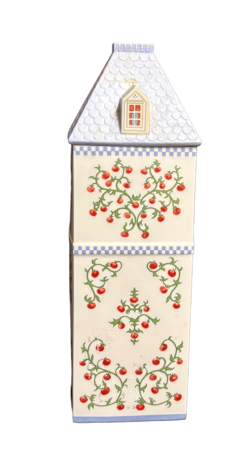 Rare 1992 THE LENOX VILLAGE Canister Pasta The Bistro 19th Century Jar And Lid