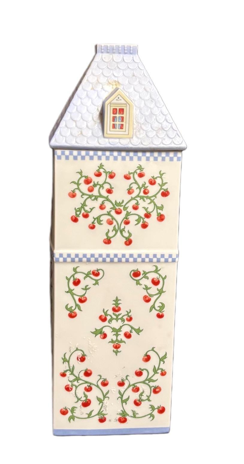 Rare 1992 THE LENOX VILLAGE Canister Pasta The Bistro 19th Century Jar And Lid