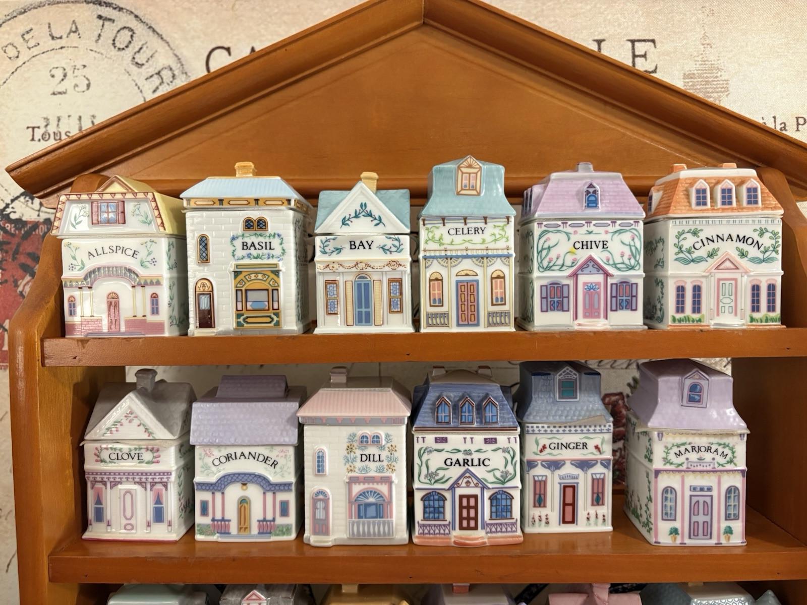 Vintage 1989 Lenox Spice Village Complete Set Of 24 Handcrafted Fine Porcelain