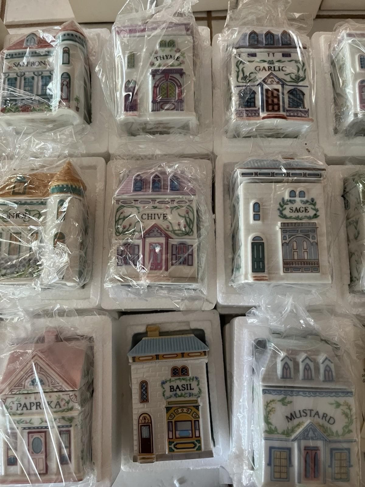 Vintage 1989 LENOX Spice Village Complete Set Of 24 Houses