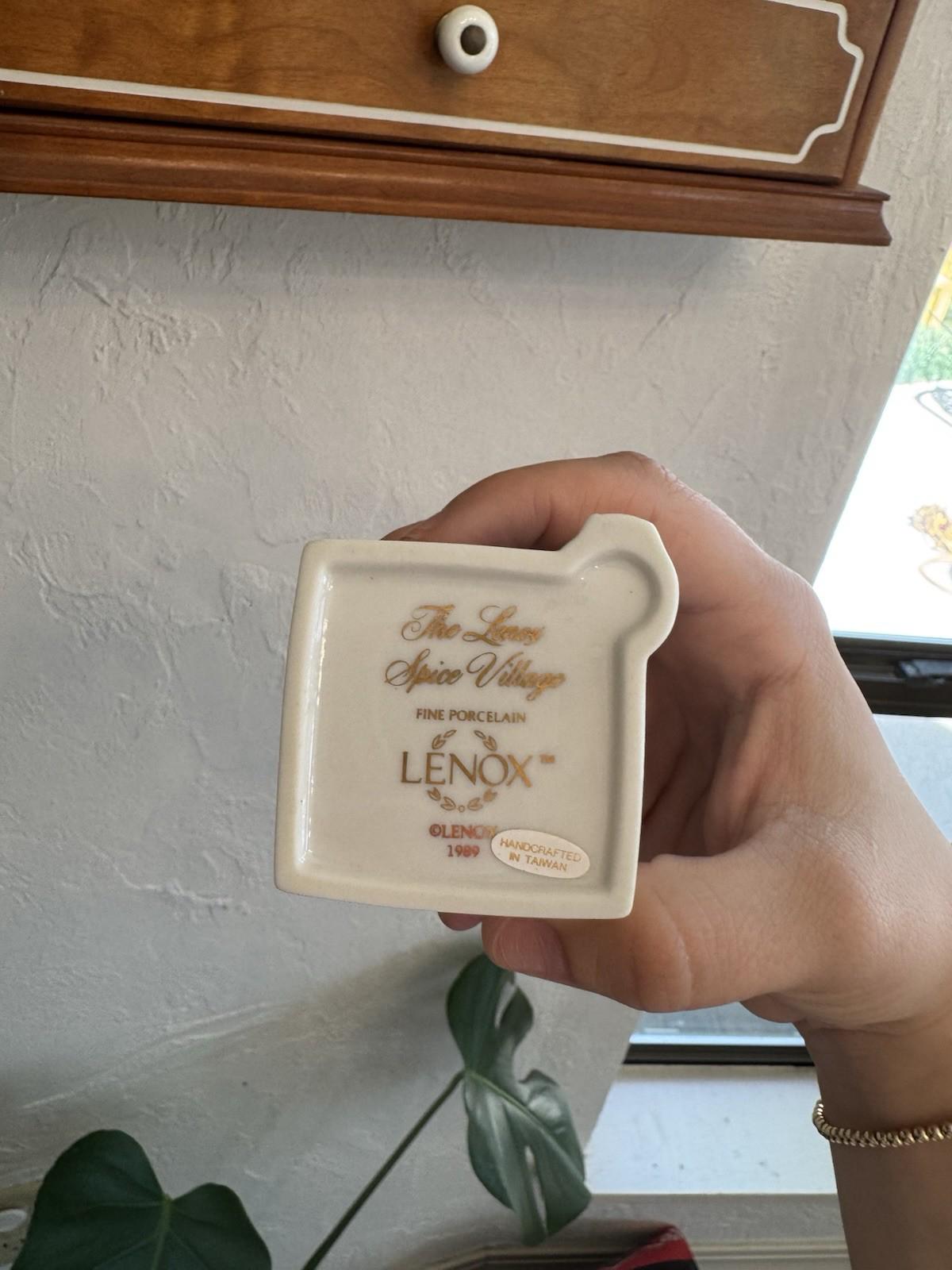 1989 Lenox Village Spice Jars (19) & Original Spice Rack - READ