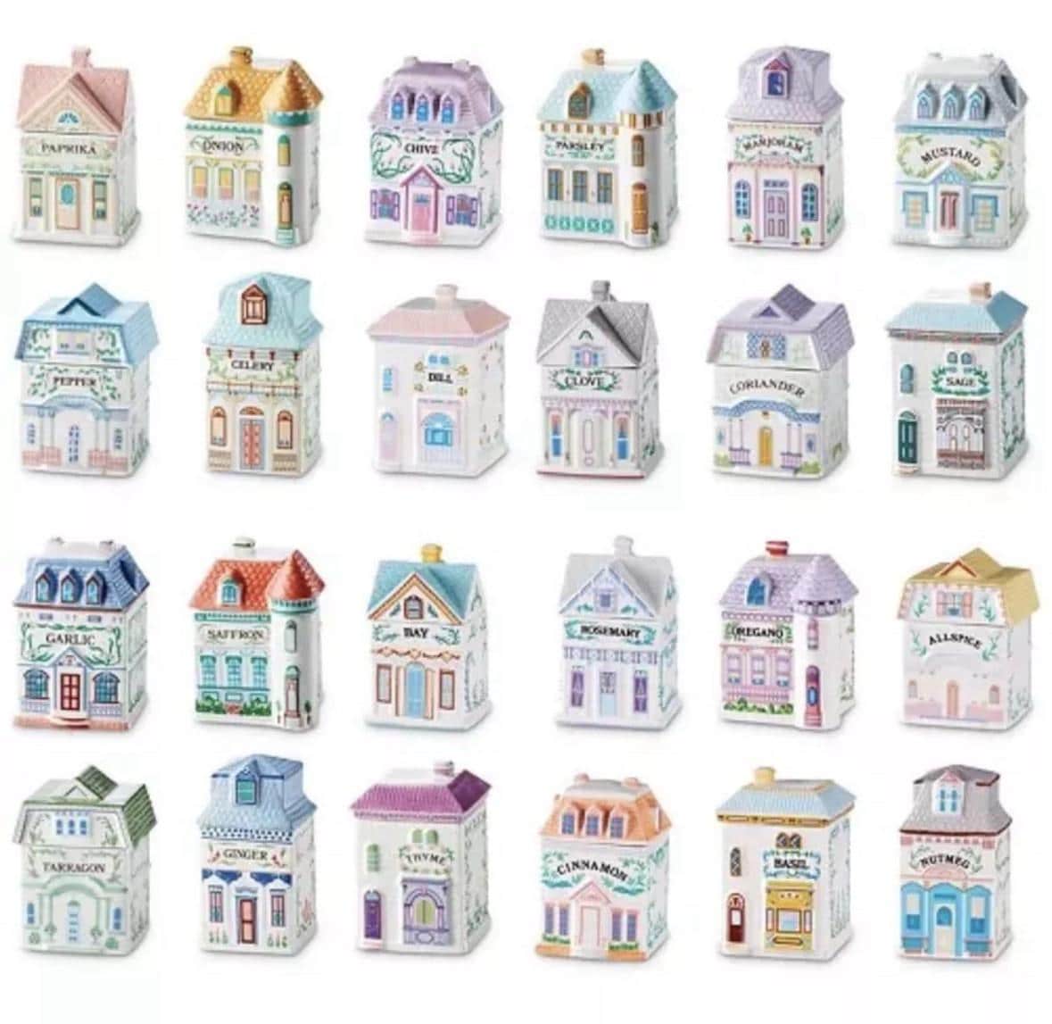 NEW Lenox Spice Village Spice Jar Complete Set 24 Houses 2025