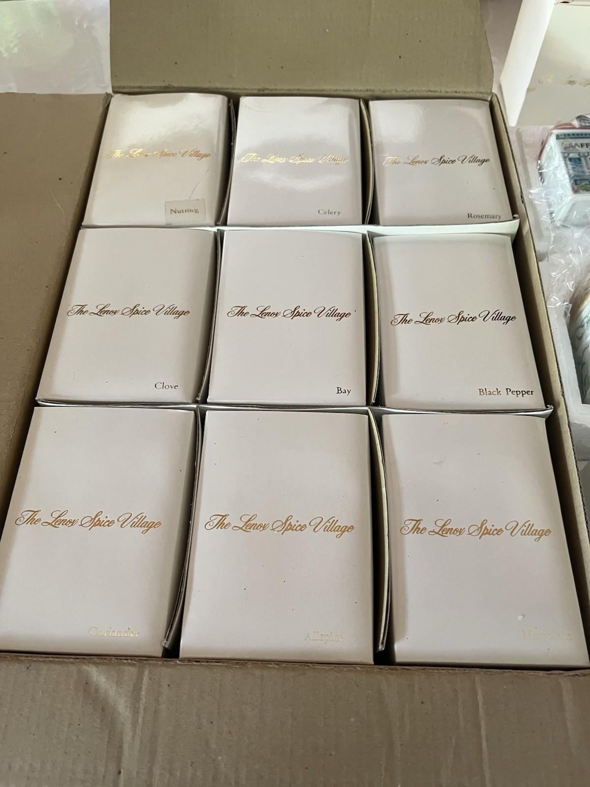 Vintage 1989 LENOX Spice Village Complete Set Of 24 Houses