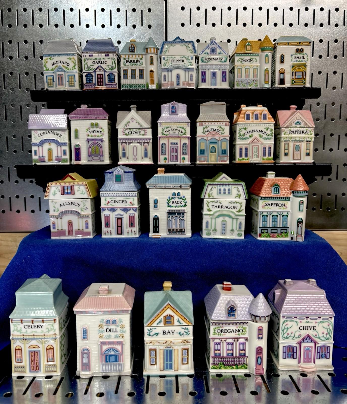 Vintage 1989 Lenox Spice Village – Complete Set of 24 Houses – Rare Collectible