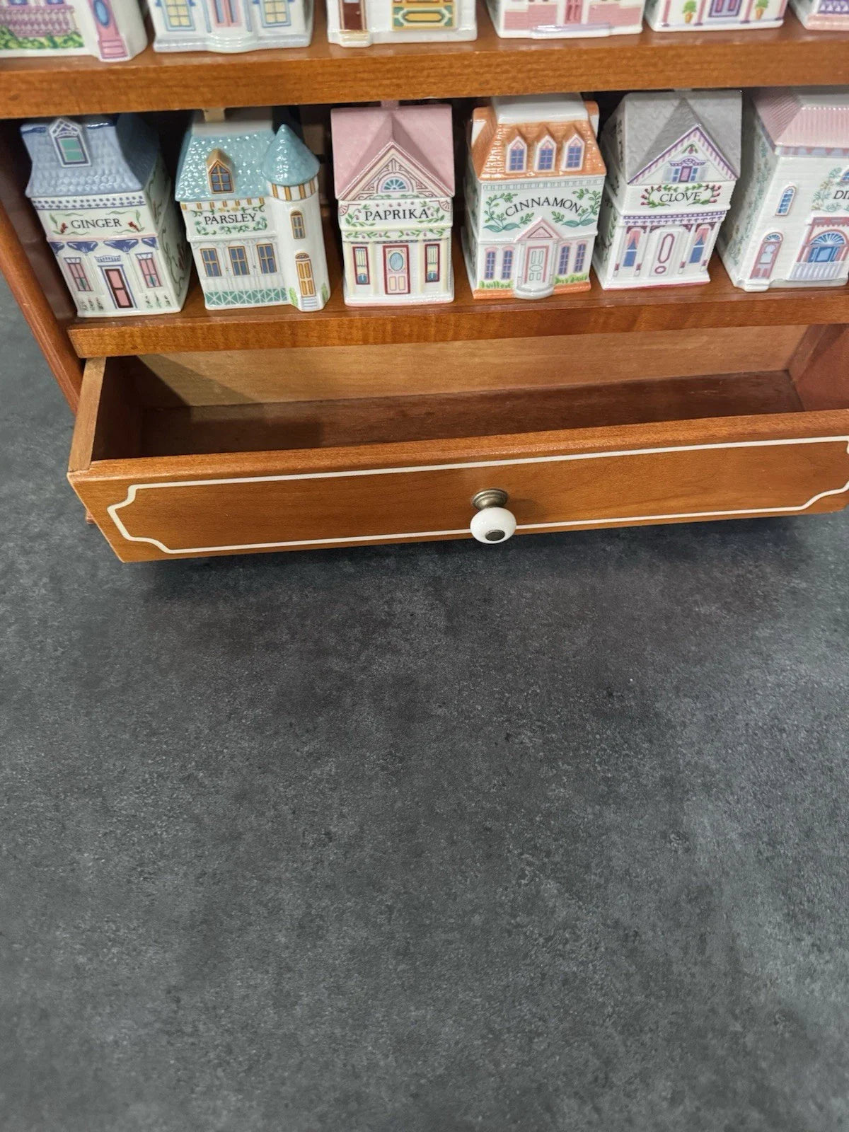 VINTAGE 1989 LENOX Spice Village Complete Set 24 Handcrafted Fine Porcelain MINT