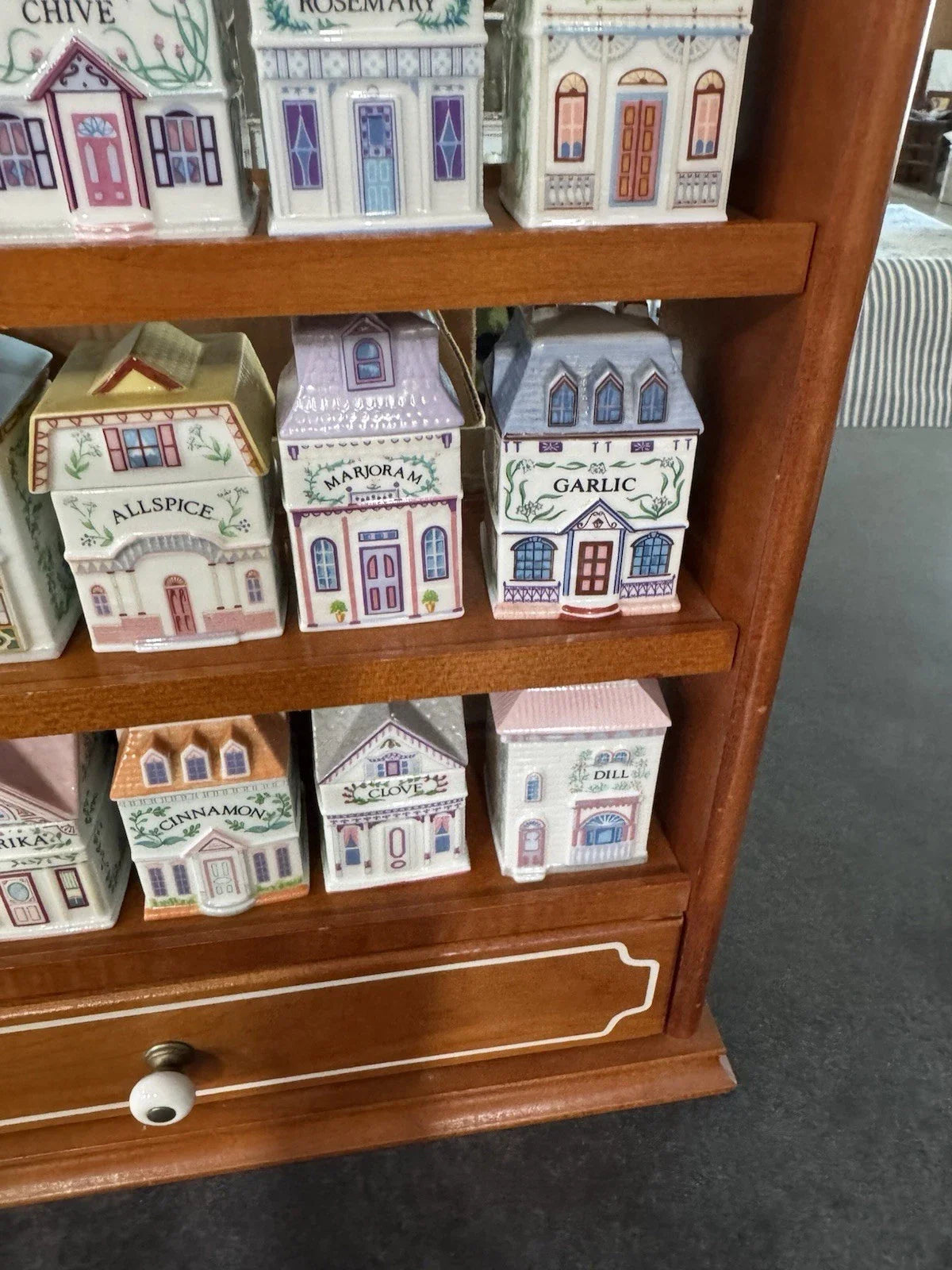 VINTAGE 1989 LENOX Spice Village Complete Set 24 Handcrafted Fine Porcelain MINT