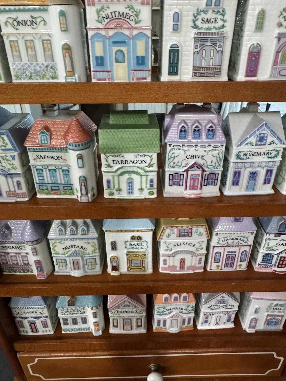 VINTAGE 1989 LENOX Spice Village Complete Set 24 Handcrafted Fine Porcelain MINT