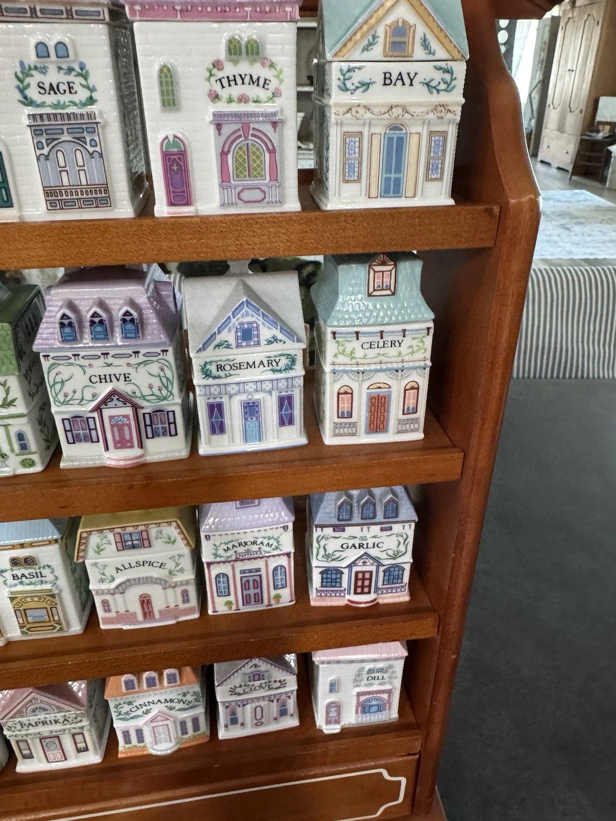 VINTAGE 1989 LENOX Spice Village Complete Set 24 Handcrafted Fine Porcelain MINT