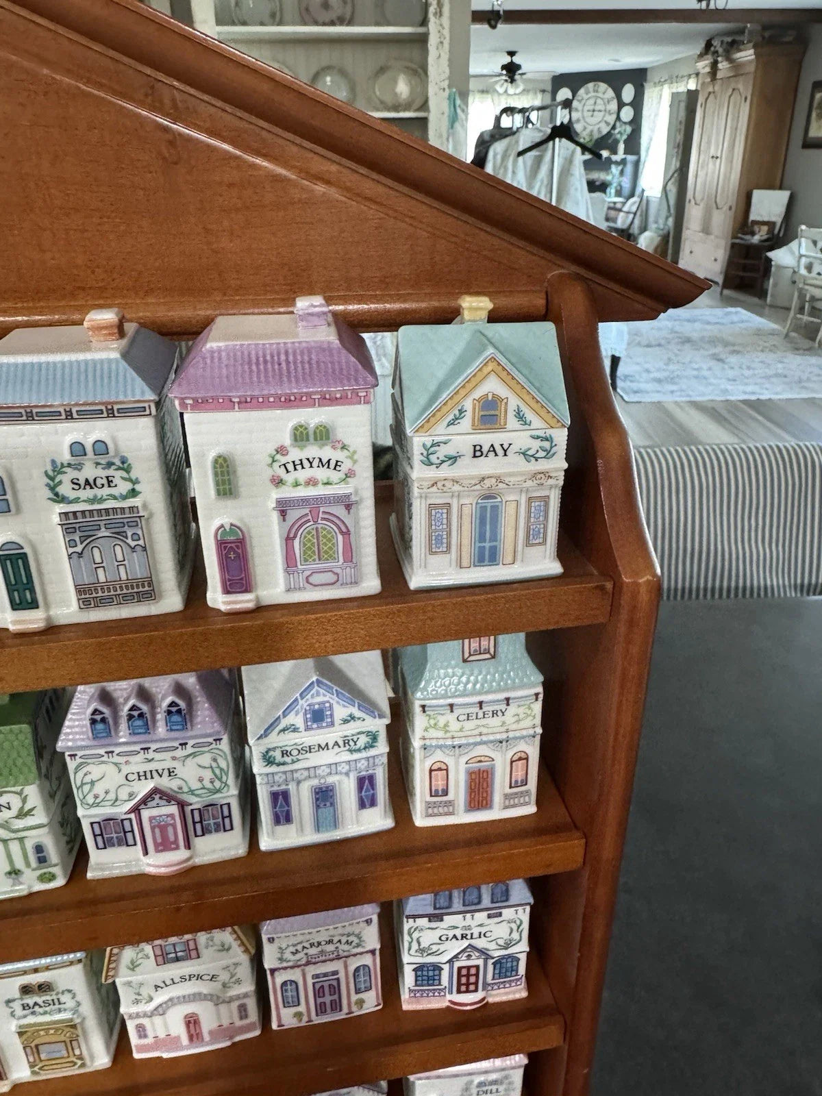 VINTAGE 1989 LENOX Spice Village Complete Set 24 Handcrafted Fine Porcelain MINT