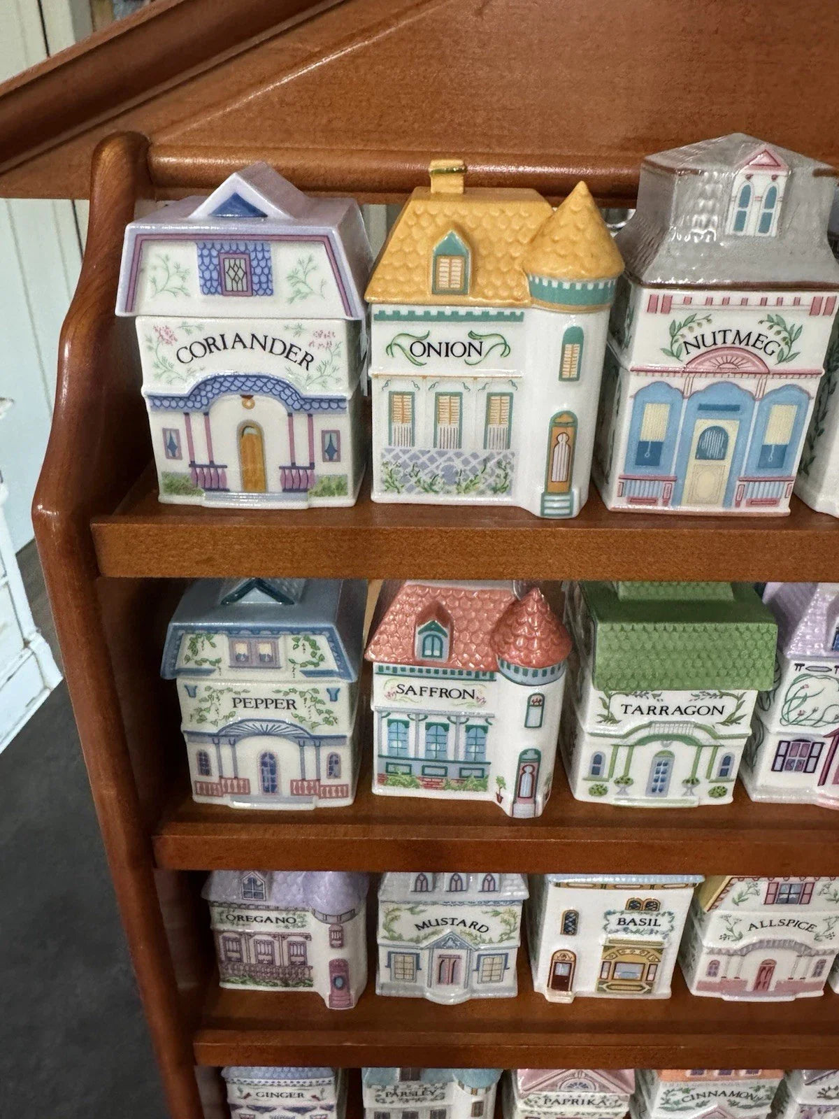 VINTAGE 1989 LENOX Spice Village Complete Set 24 Handcrafted Fine Porcelain MINT