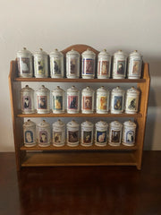 Lenox Cats of Distinction Spice Jar Collection 24 RARE FULL SET W/ Rack & Certif