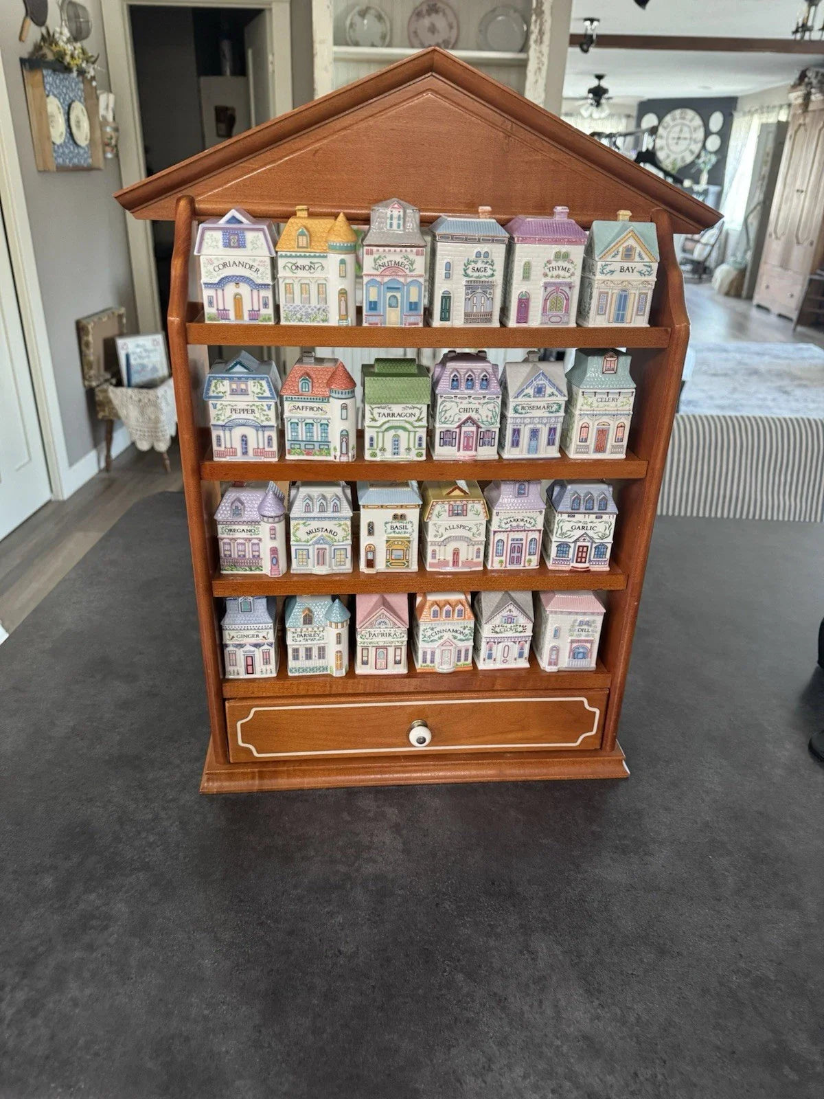 VINTAGE 1989 LENOX Spice Village Complete Set 24 Handcrafted Fine Porcelain MINT