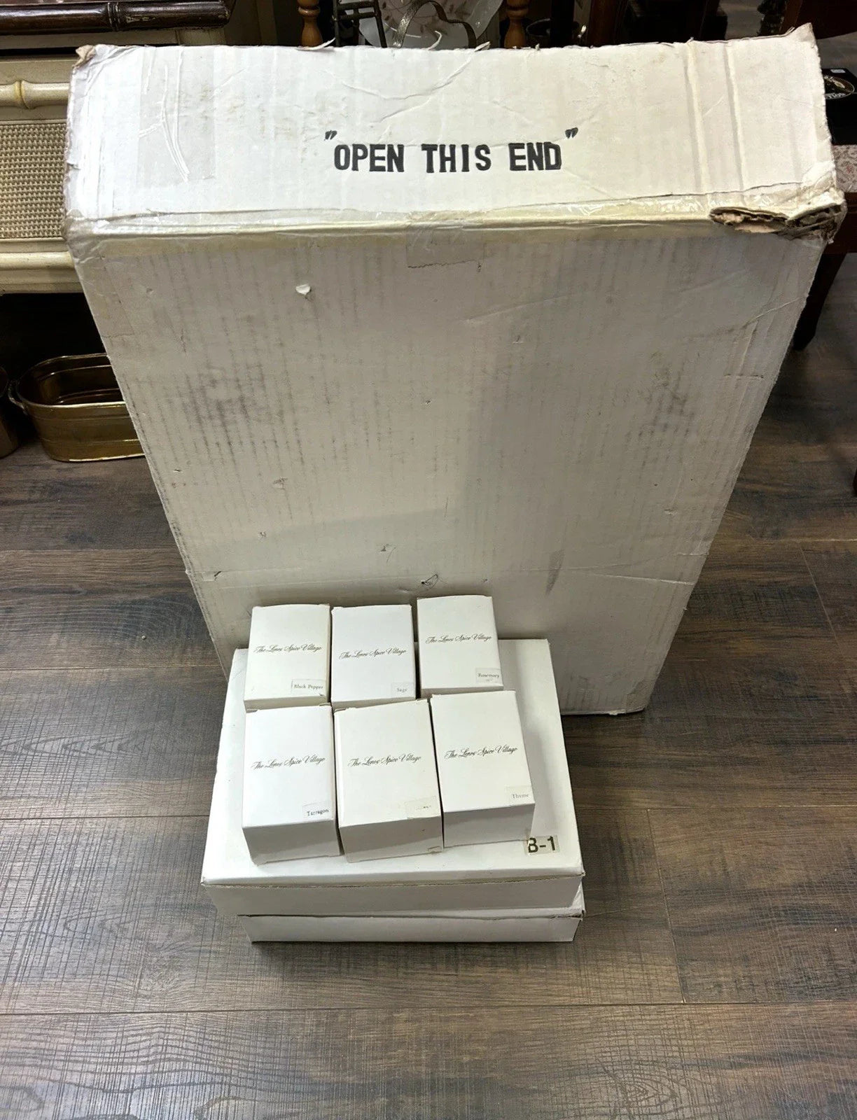 Lenox Spice Village Set Complete Vintage 1989 W/24 Spice Cottages & Rack