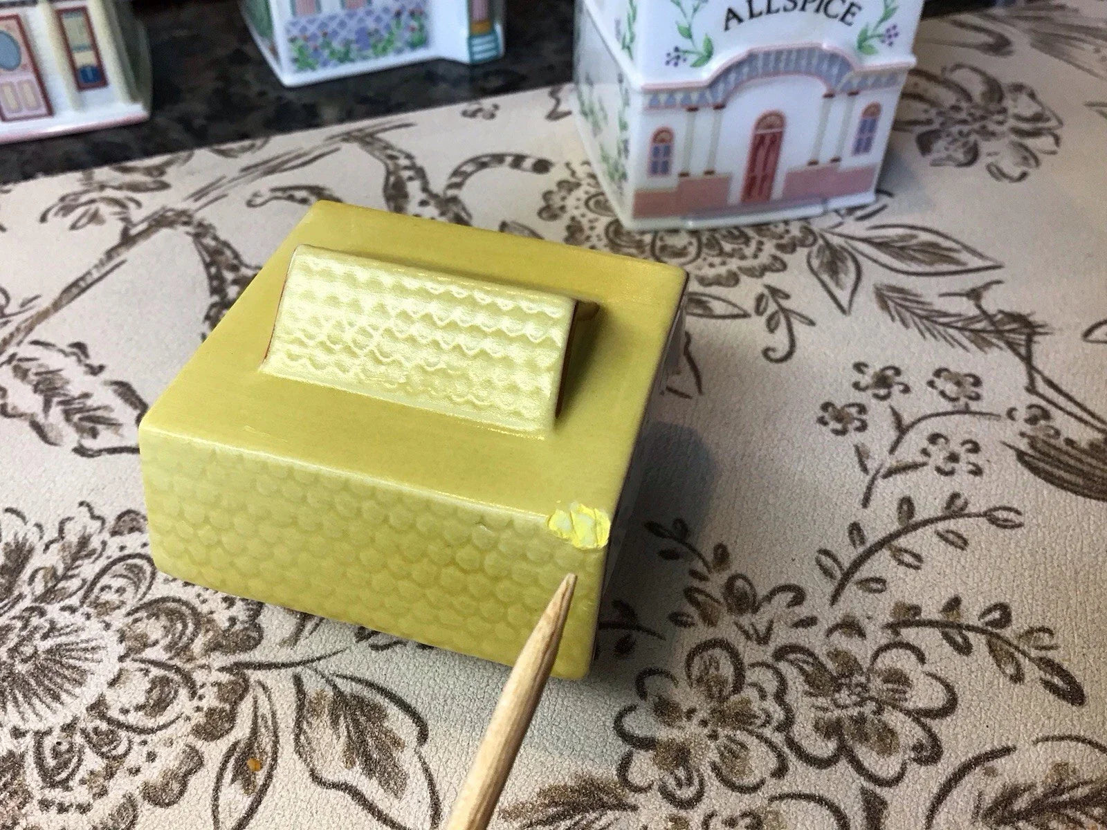 VINTAGE 1989 LENOX Spice Village Complete Set 24 Jar & Rack Porcelain Wood MINTY