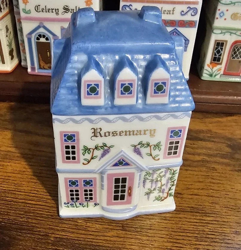 RARE SPICE VILLAGE by Lenox "Canterbury Crossing" 24 Spice Jars with Rack