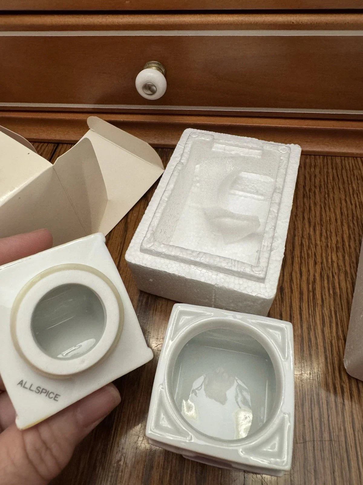 Vintage Lenox Spice Village 1989 Complete Set w/Wood House Rack All 24 Jars COA