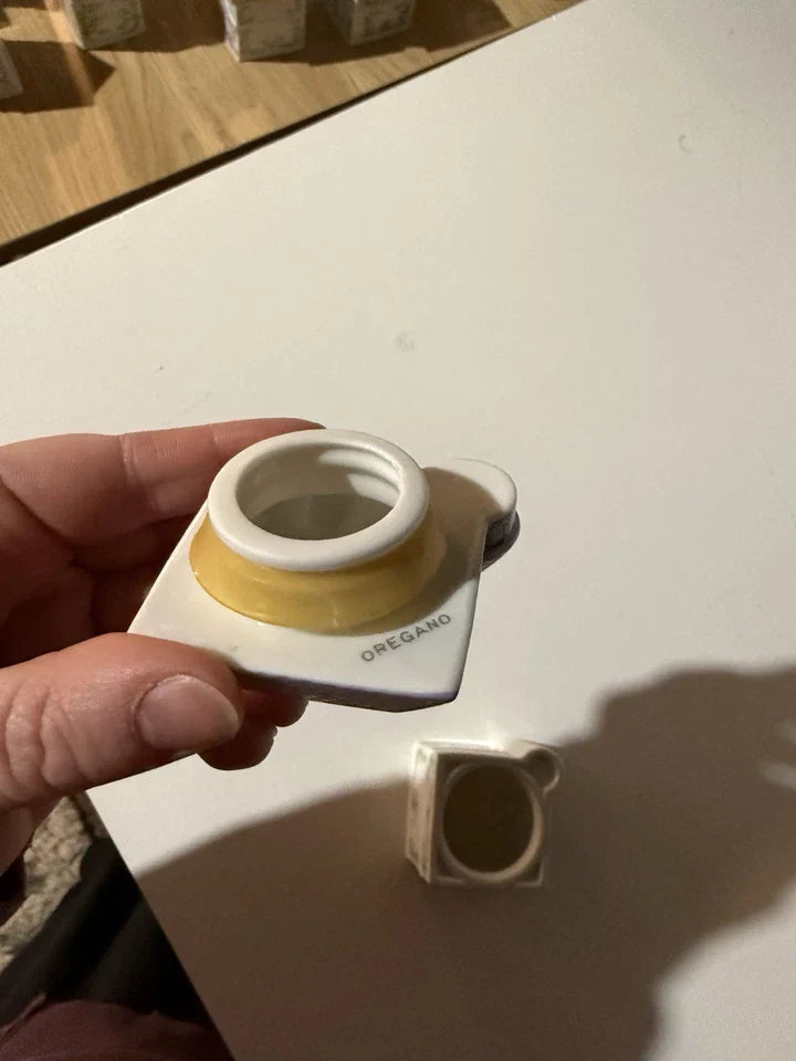 Vintage 1989 Lenox Spice Village Spice Jar Complete Set Of 24 Houses With Rack