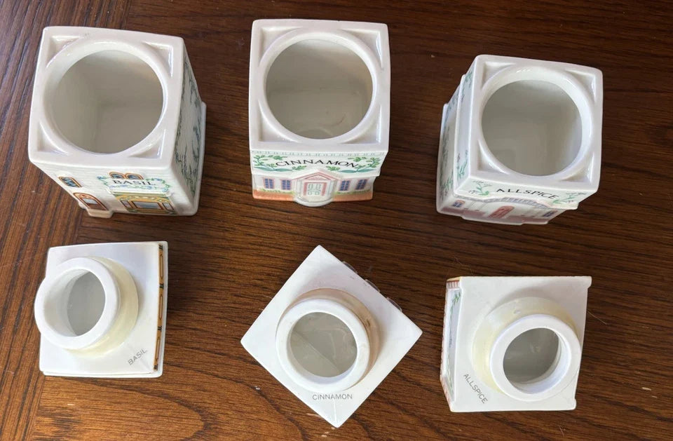 Lenox Spice Village Complete Set Of 24 Handcrafted Fine Porcelain 1989 Taiwan