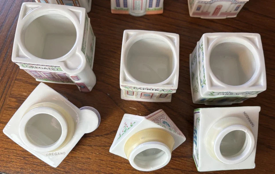 Lenox Spice Village Complete Set Of 24 Handcrafted Fine Porcelain 1989 Taiwan