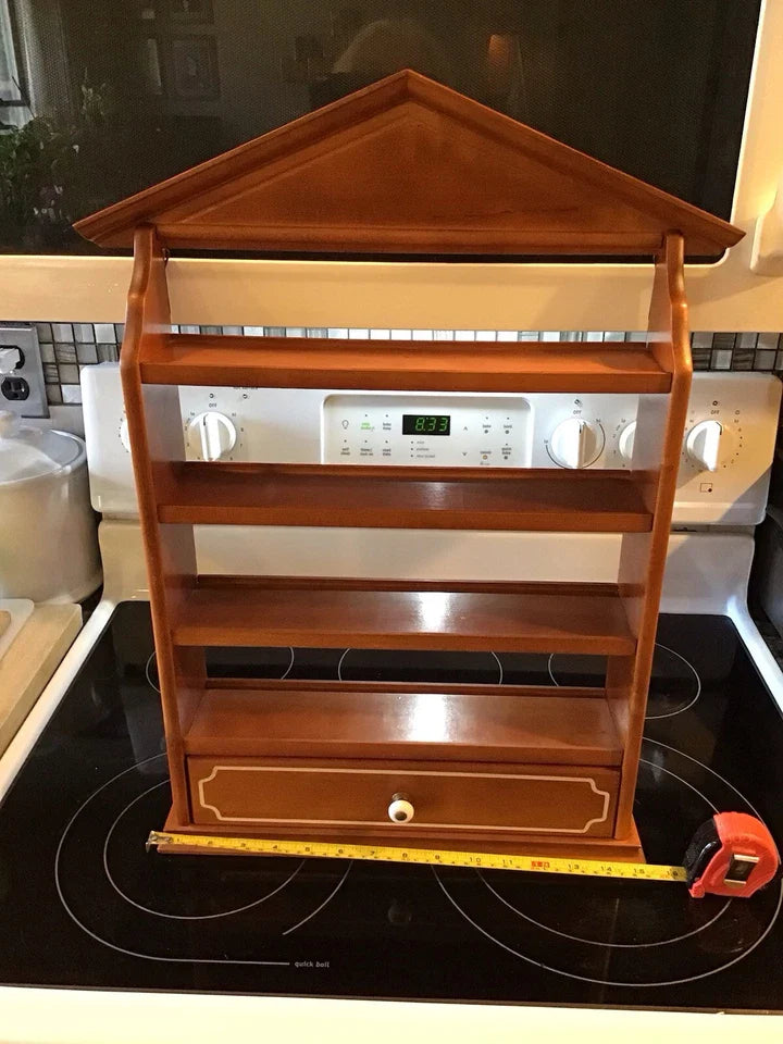 VINTAGE 1989 LENOX Spice Village Complete Set 24 Jar & Rack Porcelain Wood MINTY