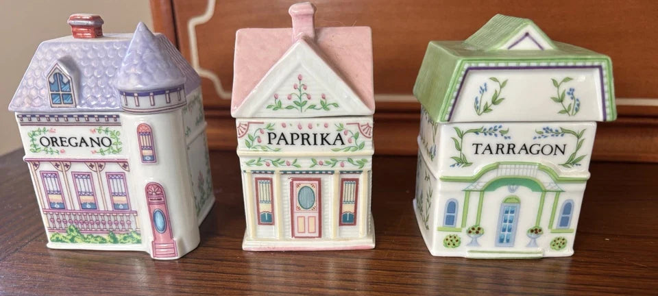 Lenox Spice Village Complete Set Of 24 Handcrafted Fine Porcelain 1989 Taiwan