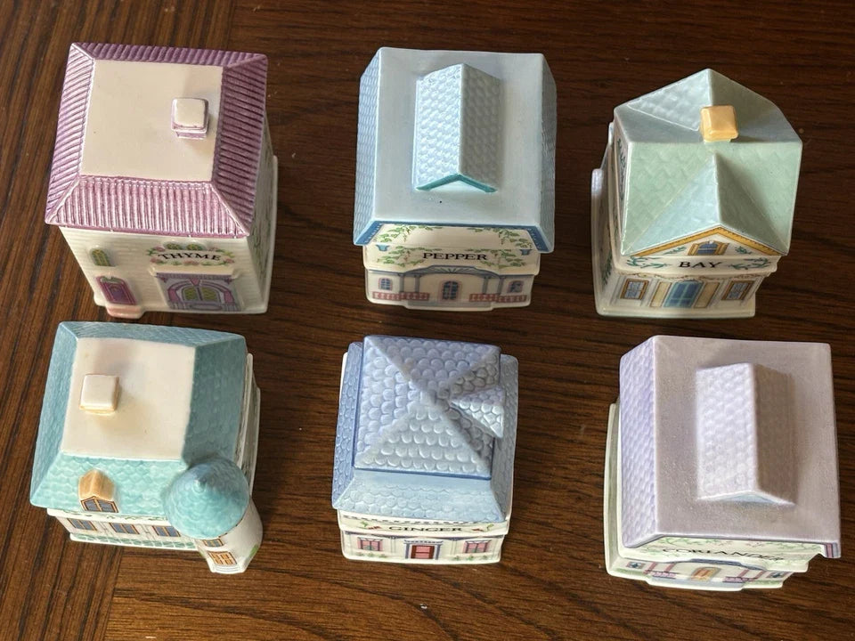 Lenox Spice Village Complete Set Of 24 Handcrafted Fine Porcelain 1989 Taiwan