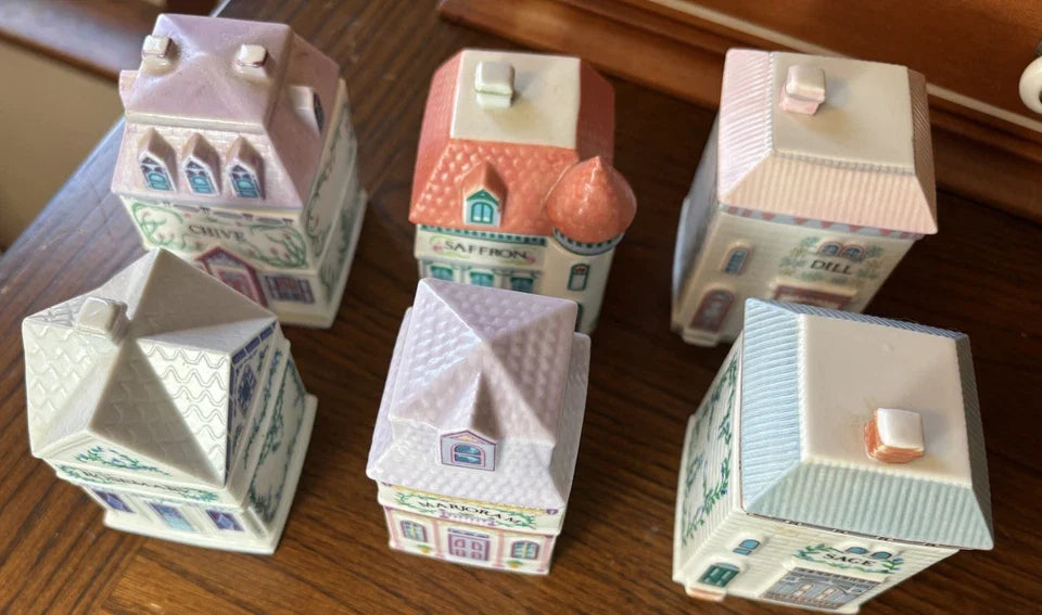 Lenox Spice Village Complete Set Of 24 Handcrafted Fine Porcelain 1989 Taiwan