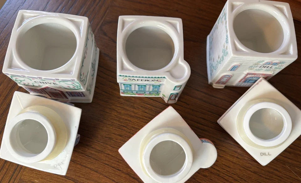 Lenox Spice Village Complete Set Of 24 Handcrafted Fine Porcelain 1989 Taiwan