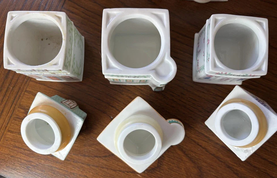 Lenox Spice Village Complete Set Of 24 Handcrafted Fine Porcelain 1989 Taiwan