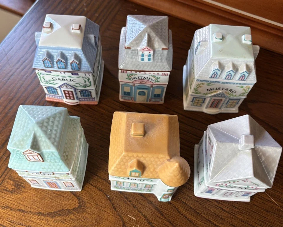 Lenox Spice Village Complete Set Of 24 Handcrafted Fine Porcelain 1989 Taiwan